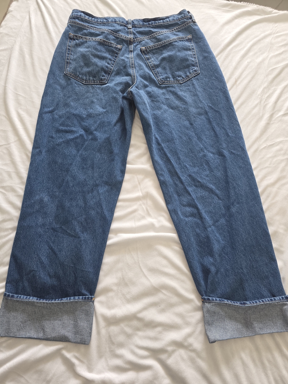 Universal Thread Mid Rise 90s Baggy Button-Fly Cuffed Jeans. Sz 10R, No Stretch - Picture 3 of 5
